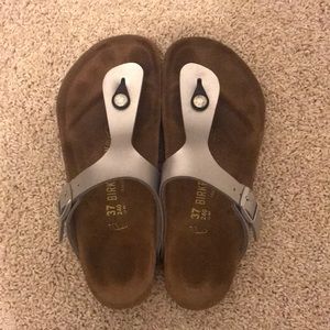 Gizeh Birkenstock Sandals - Silver Size 37